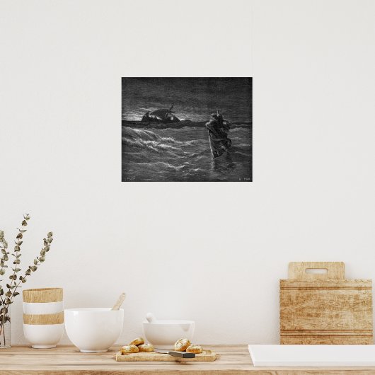 Poster Jésus marche sur l'eau (Cuisine)