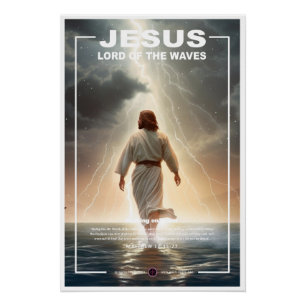 Poster Jésus - Marcher sur l'eau 2