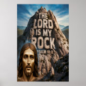 Poster Jésus, mon rocher d'âge Le Seigneur est mon rocher (Devant)