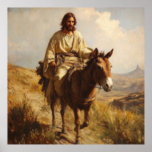 Poster Jésus Monte Un Âne