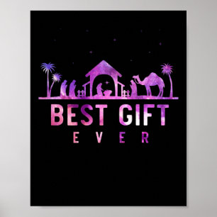 Poster Jésus Nativité Religieux Noël chrétien