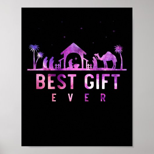 Poster Jésus Nativité Religieux Noël chrétien (Devant)