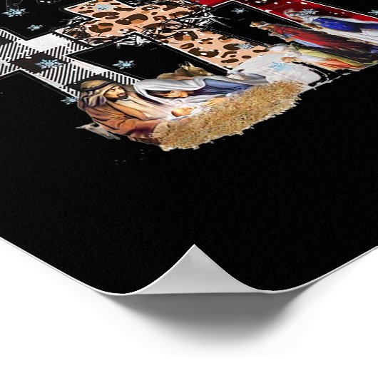 Poster Jésus Noël commence avec Christian Leopard (Coin)