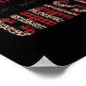 Poster Jésus Noël commence avec Christian Leopard Red (Coin)