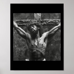Poster Jésus Noir, Christianisme, Église, Christ, Jésus