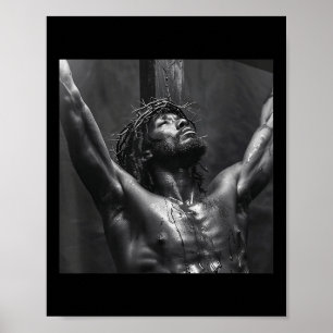 Poster Jésus Noir, Christianisme, Église, Christ, Jésus