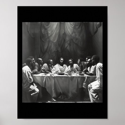 Poster Jésus Noir, Dernier sacrement, Jésus 7 (Devant)