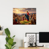 Poster Jésus nourrissant la foule (Bureau à domicile)