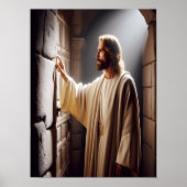 Poster Jésus par Porte au lever du soleil (Devant)