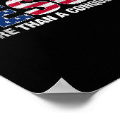 Poster Jésus Plus Qu'Un Conquérant Drapeau Américain (Coin)