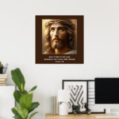 Poster Jésus portant la couronne d'épines (Bureau à domicile)