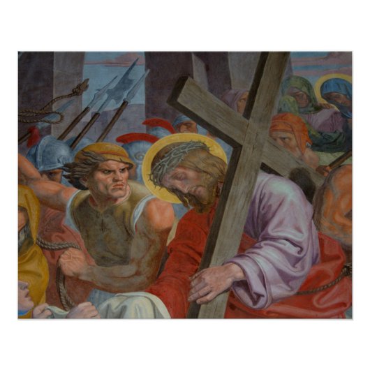 Poster Jésus Portant Sa Croix (Devant)