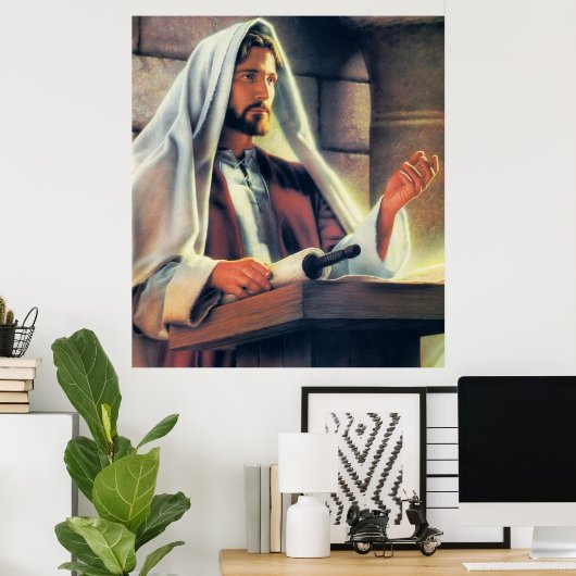 Poster Jésus prêche (Bureau à domicile)