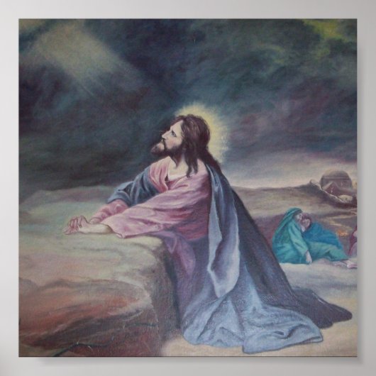 Poster Jésus priant à Gethsemane (Devant)