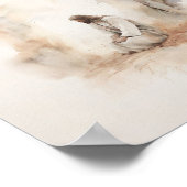 Poster Jésus prie - Aquarelle moderne Christian (Coin)