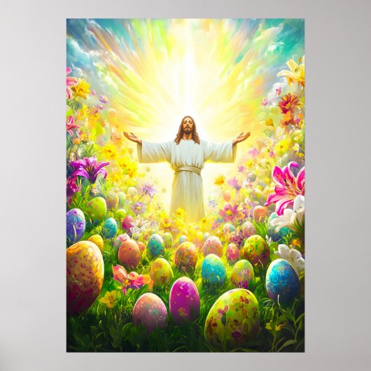 Poster Jésus Résurrection Pâques (Devant)