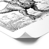 Poster Jesus Riding Dinosaur T-rex Ufo Hunting Alien Sci- (Coin)