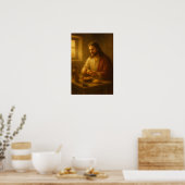 Poster Jésus rompant le pain (Cuisine)