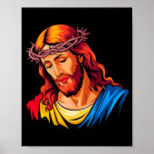 Poster Jesus Rtrait Art Christian Religious (Devant)
