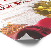 Poster Jésus rustique est la raison de Noël de saison (Coin)