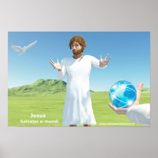 Poster Jésus Salavator e - mundi (Devant)