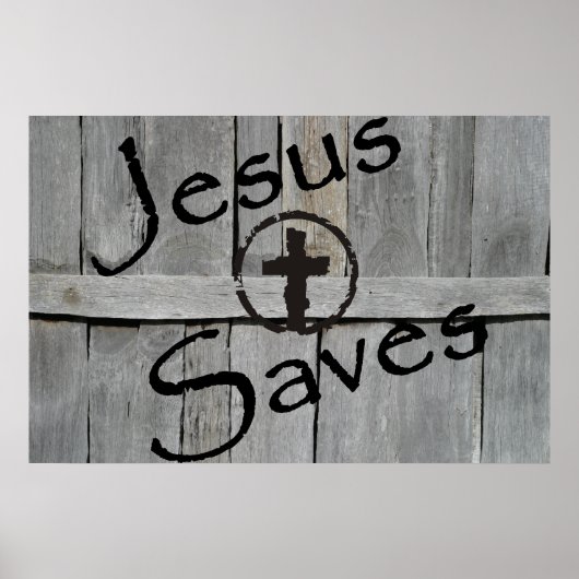 Poster Jésus sauve (Devant)