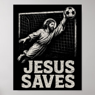 Poster Jésus Sauve - Inspiration Chrétienne Gardien de Bu