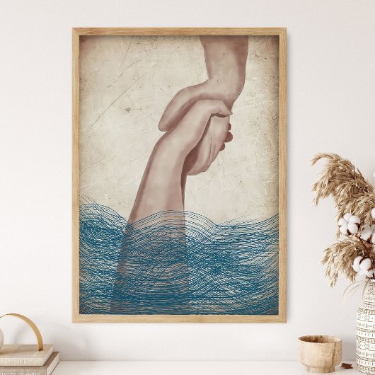 Poster Jésus sauve Pierre _Art mural des Écritures, histo