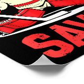 Poster Jesus Saves Ice Hockey Goalie Player Christian Fun (Coin)