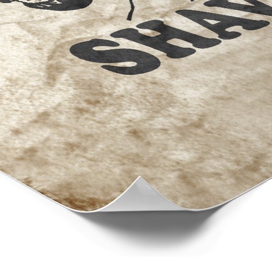 POSTER JESUS SHAVES (Coin)