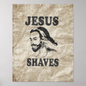 POSTER JESUS SHAVES (Devant)