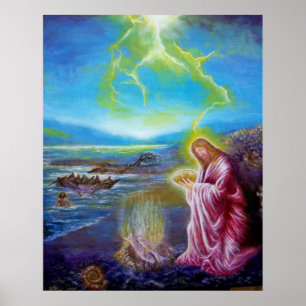 Poster JÉSUS SUR LA MER, St Jean 21