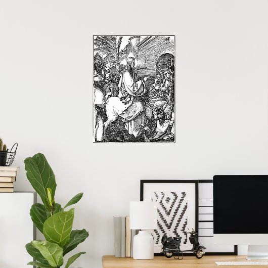 Poster Jésus sur la Palme d'âne dimanche Etching (Bureau à domicile)