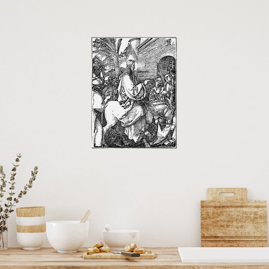 Poster Jésus sur la Palme d'âne dimanche Etching (Cuisine)