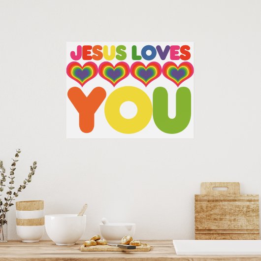 Poster Jésus t'aime (Cuisine)