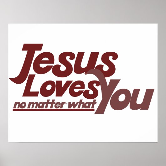 Poster Jésus t'aime (Devant)