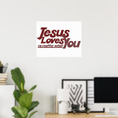 Poster Jésus t'aime (Bureau à domicile)