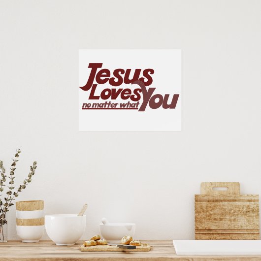 Poster Jésus t'aime (Cuisine)