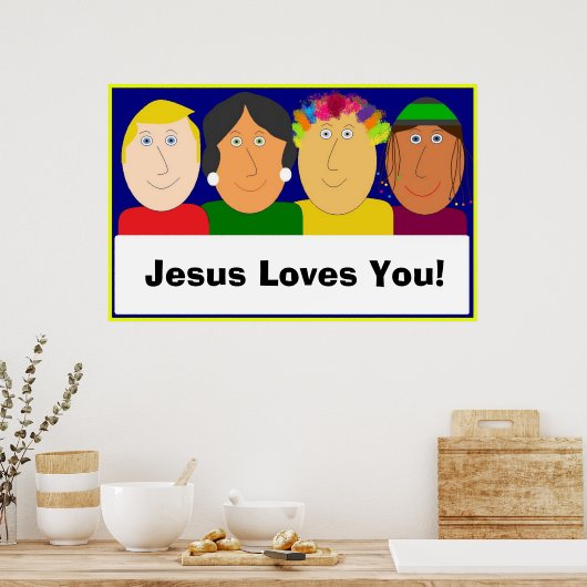 Poster Jésus T'Aime ! (Cuisine)