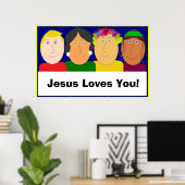 Poster Jésus T'Aime ! (Bureau à domicile)