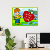 Poster Jésus T'Aime ! (Bureau à domicile)