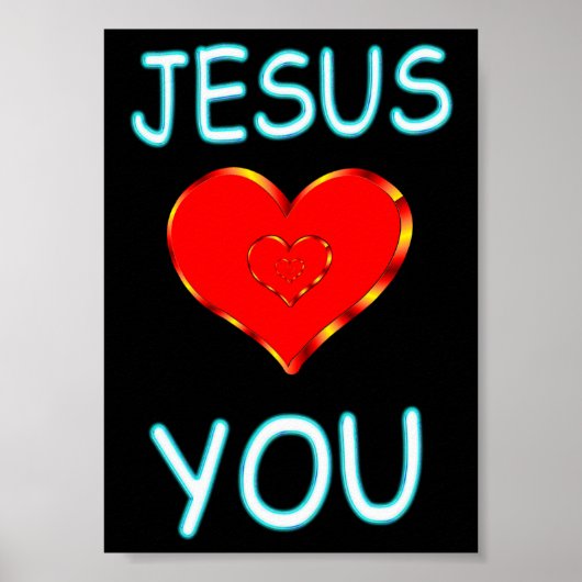 Poster Jésus t'aime (Devant)