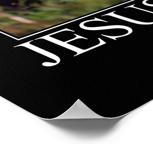 Poster Jésus t'aime Chat (Coin)