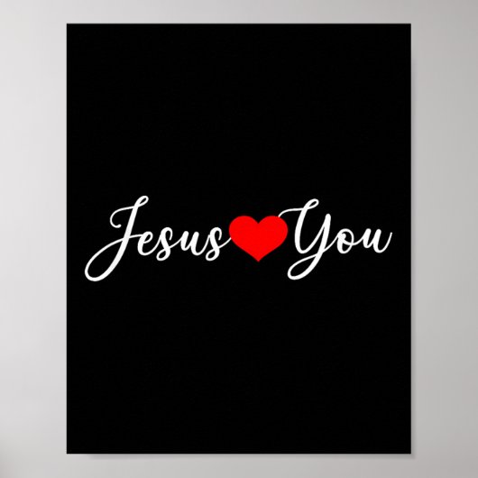 Poster Jésus t'aime - chrétien (Devant)