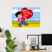Poster Jésus t'aime et moi aussi ! (Bureau à domicile)