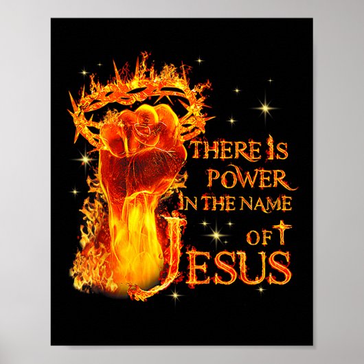 Poster Jesus There Is Power In The Name Of Jesus Christia (Devant)
