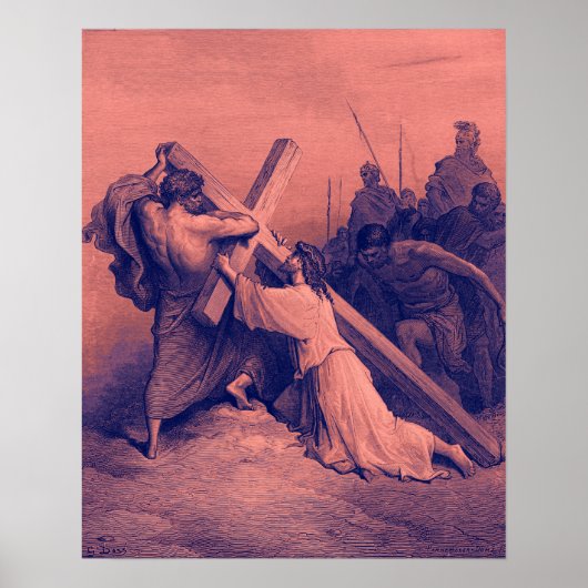 Poster Jésus tombant sous la croix | Bible (Devant)