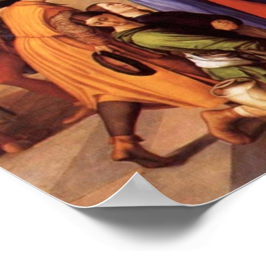 Poster Jésus Transforme L'Eau En Vin (Jean 2 : 1-11) (Coin)