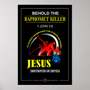 Poster Jésus - Tueur Baphomet
