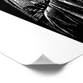 Poster Jésus Vierge Marie Silencieuse Nuit Art de Noël (Coin)